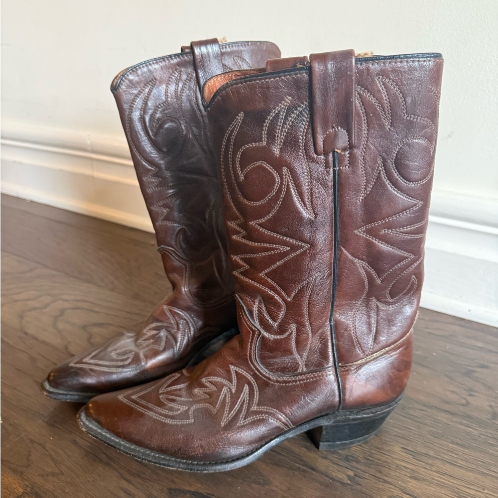 Brown Handmade Western Cowboy Boots